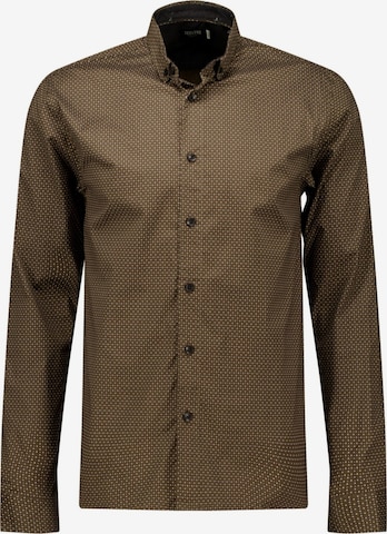 Deeluxe Regular fit Overhemd in Bruin: voorkant