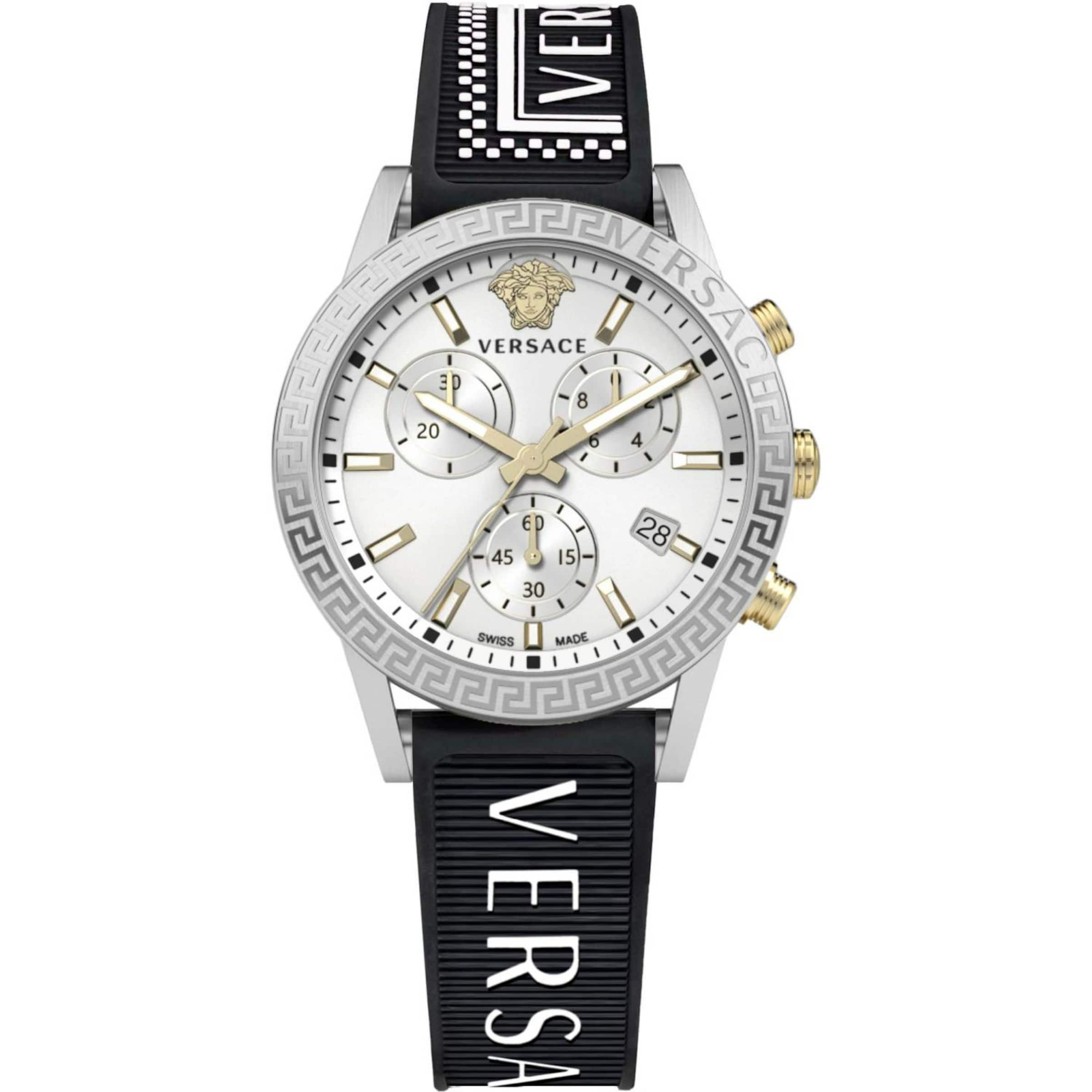 VERSACE Analog watch 'Sport Tech' in Black / Silver / White, Item view