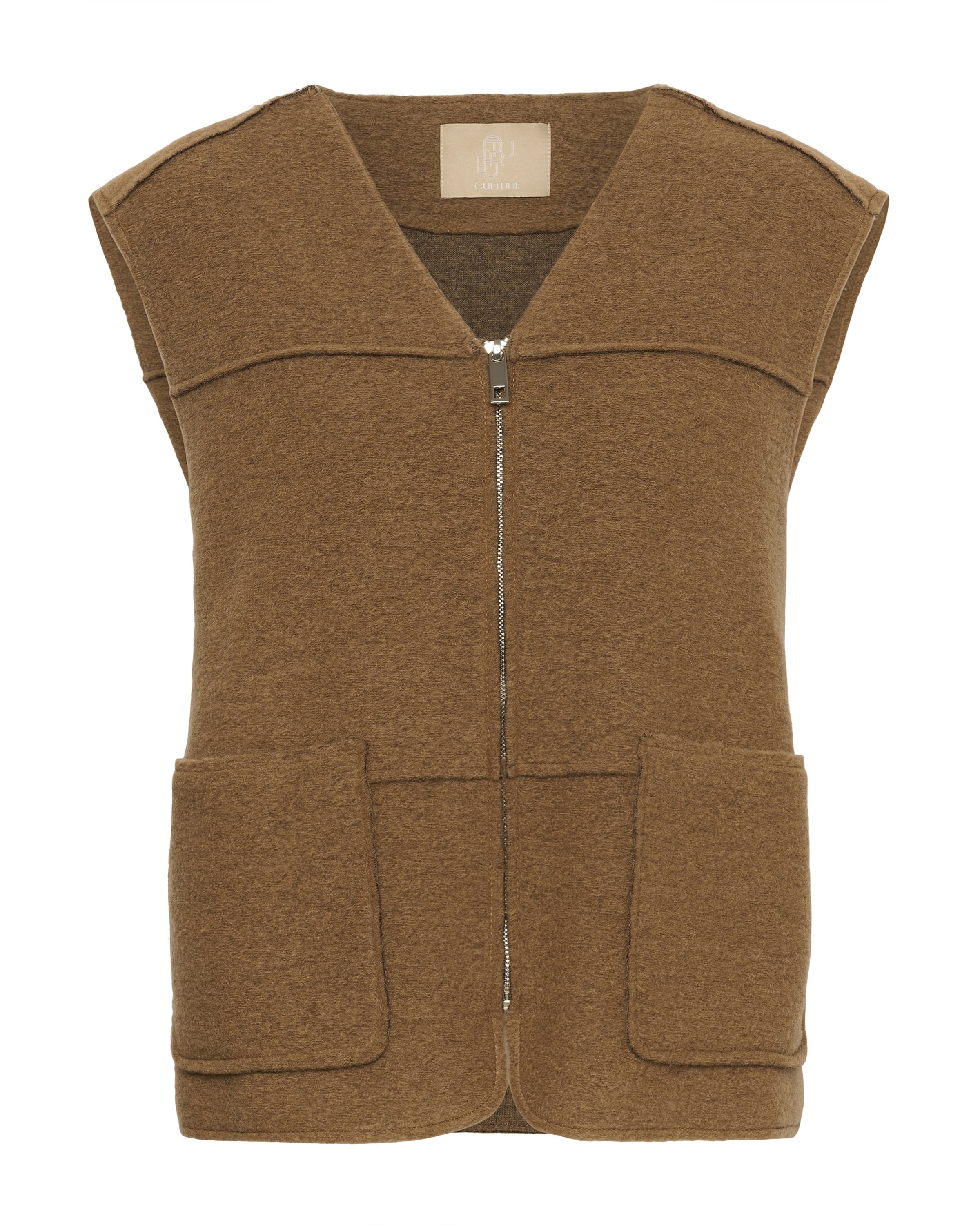 CULTURE Cardigan 'CUova' i brun: forside