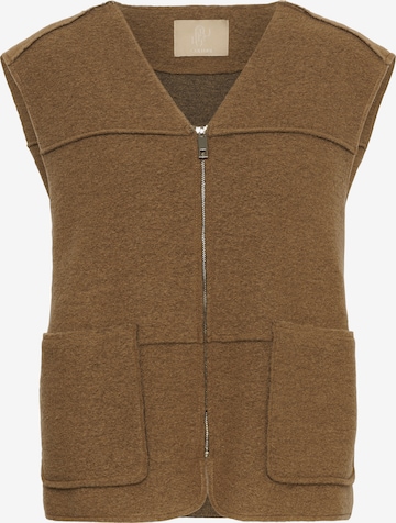 CULTURE Strickjacke 'CUova' in Braun: Vorderseite