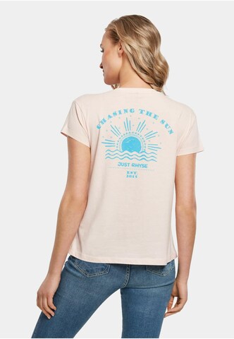 T-shirt 'Chasing The Sun' Just Rhyse en rose : devant