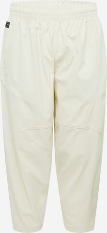 Regular Pantalon de sport 'Unstoppable Airvent' UNDER ARMOUR en blanc : devant