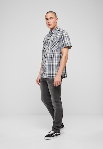 Brandit Regular fit Button Up Shirt 'Roadstar' in Grey