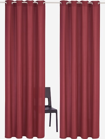 HOME AFFAIRE Curtains & Drapes in Red: front