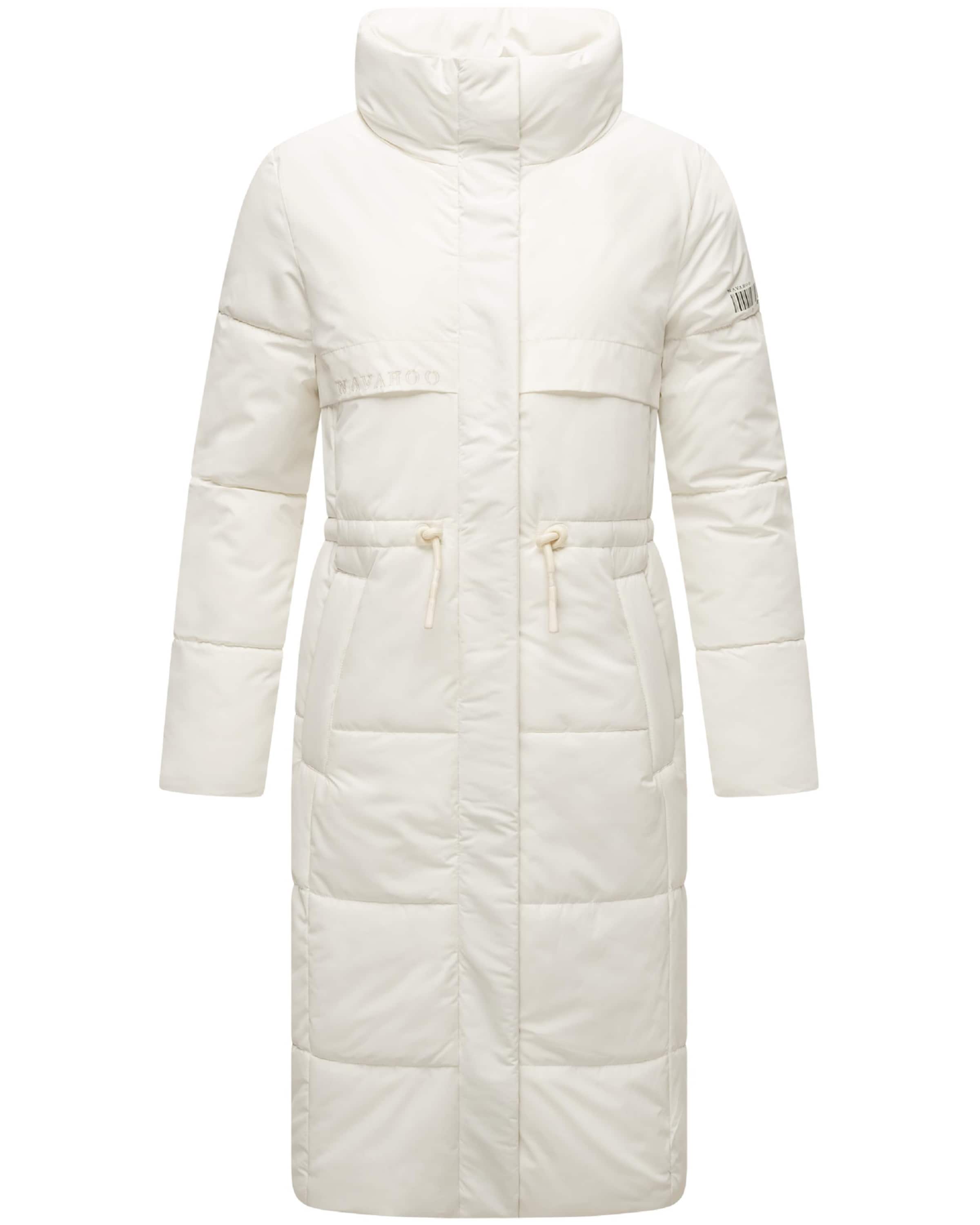 NAVAHOO Зимно палто 'Der Wahnsinn 14' в бяло: отпред