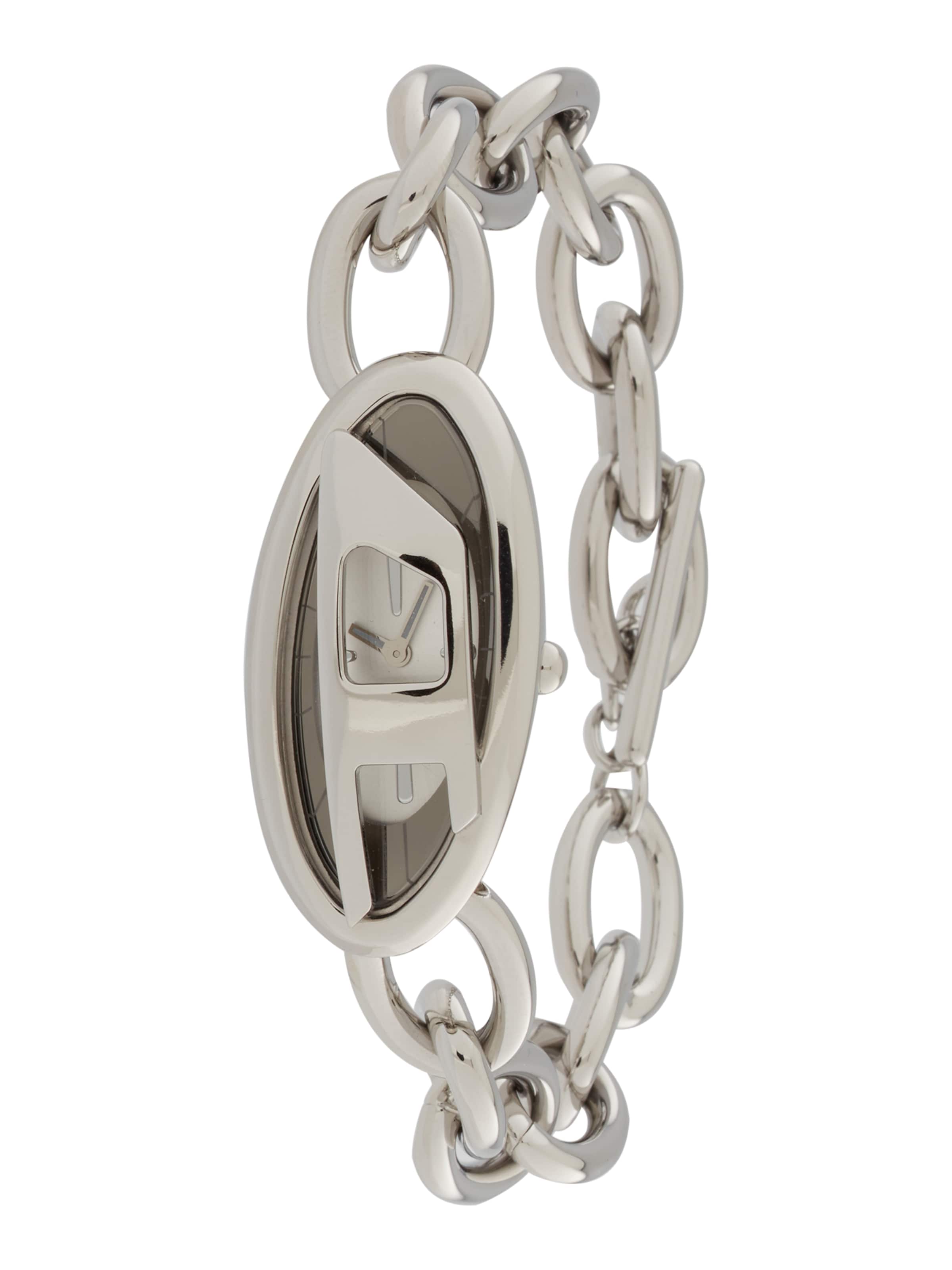 DIESEL Analogt ur 'D-ERA' i sølv: forside