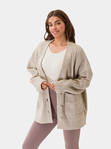 Les Lunes Strickjacke 'Alexis' in Beige: predná strana