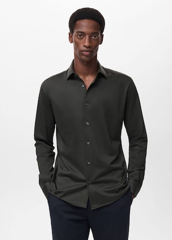 MANGO MAN Regular fit Button Up Shirt 'Adana' in Green: front