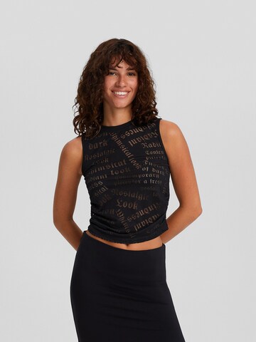 Bershka Top in Black: front