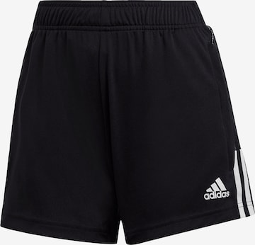 ADIDAS SPORTSWEAR Regular Workout Pants ' Tiro 21 Training Shorts ' in Black: front