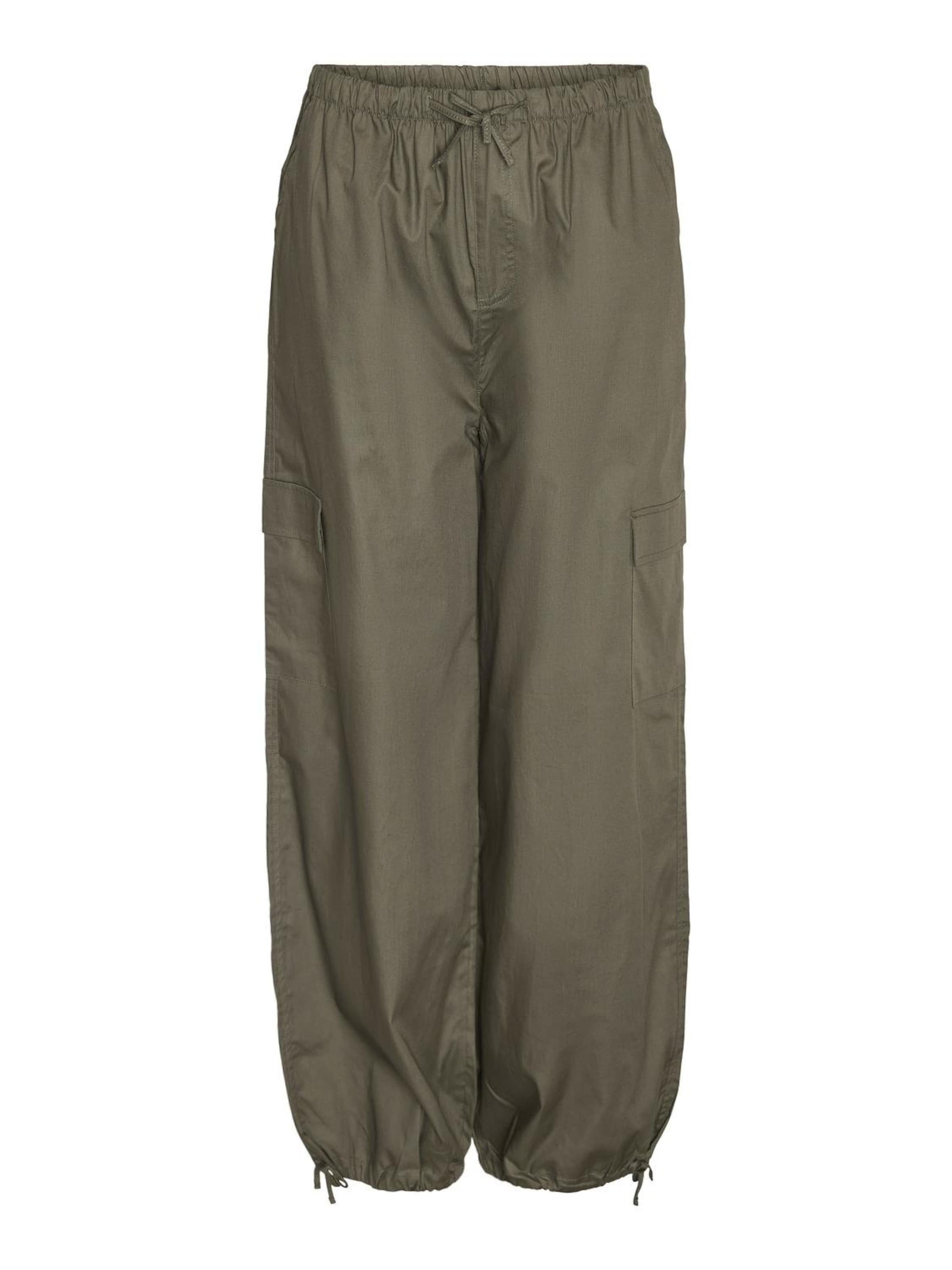 Noisy may Tapered Cargo Pants 'Pinar' in Green: front