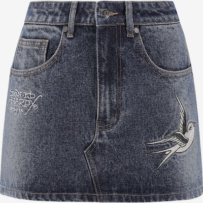 Ed Hardy Sukně 'Swallow' ve velikosti 32 - tmavě modrá / světle šedá / bílá, Produkt