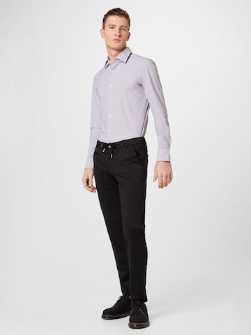 BOSS Black Slim fit Overhemd 'HANK' in Bruin