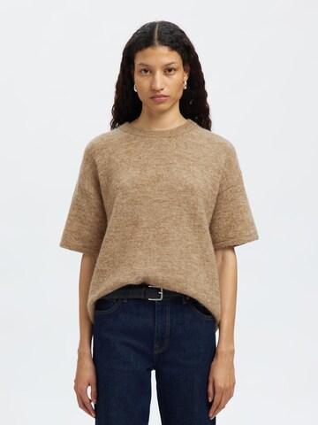 SELECTED Sweater in Beige: front