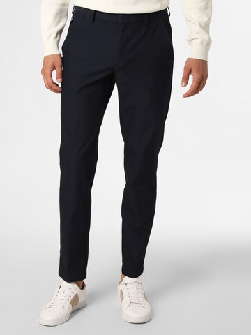 BOSS Black Slim fit Chino Pants 'Kaito' in Blue: front