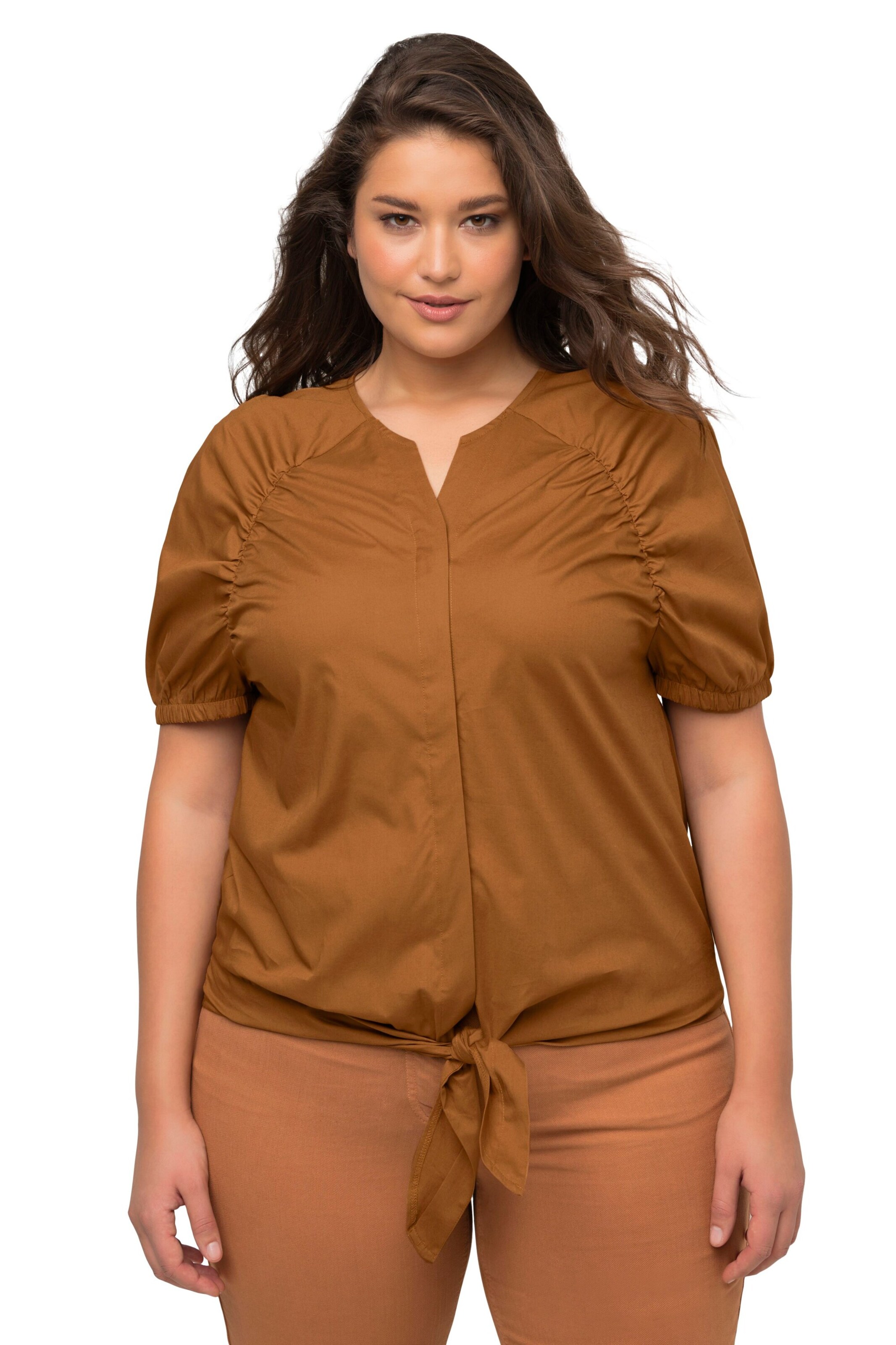 Ulla Popken Bluse in Bronze: Vorderseite