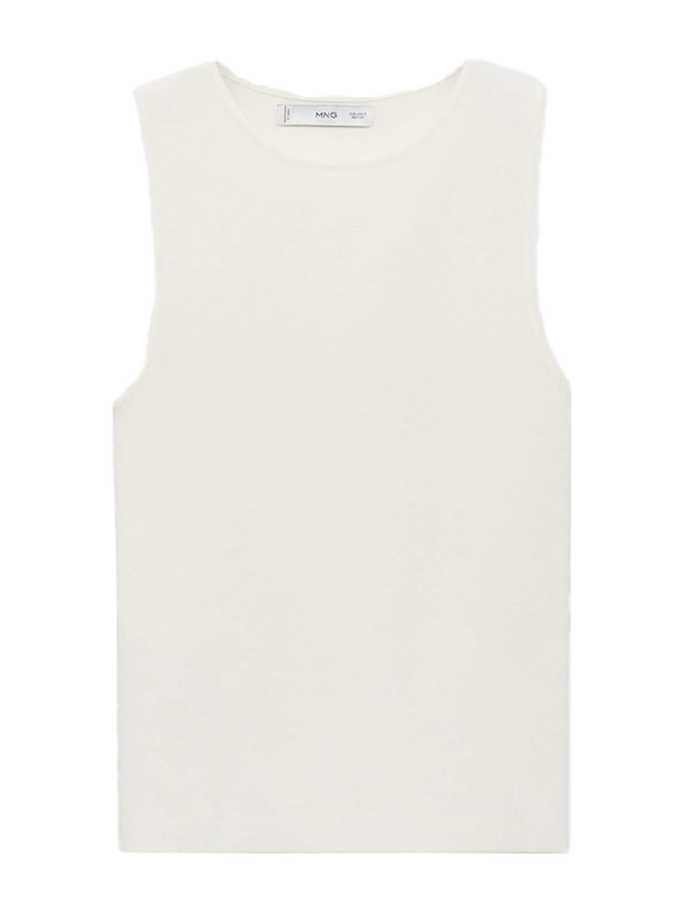 MANGO Knitted Top 'HERNAN' in White: front