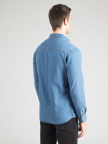 JACK & JONES Slim Fit Skjorte 'JWHSHERIDAN' i blå: tilbage