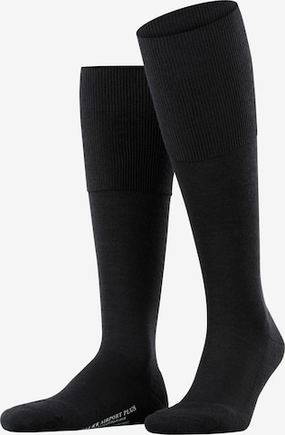 FALKE Knee High Socks 'Airport Plus' in Black: front