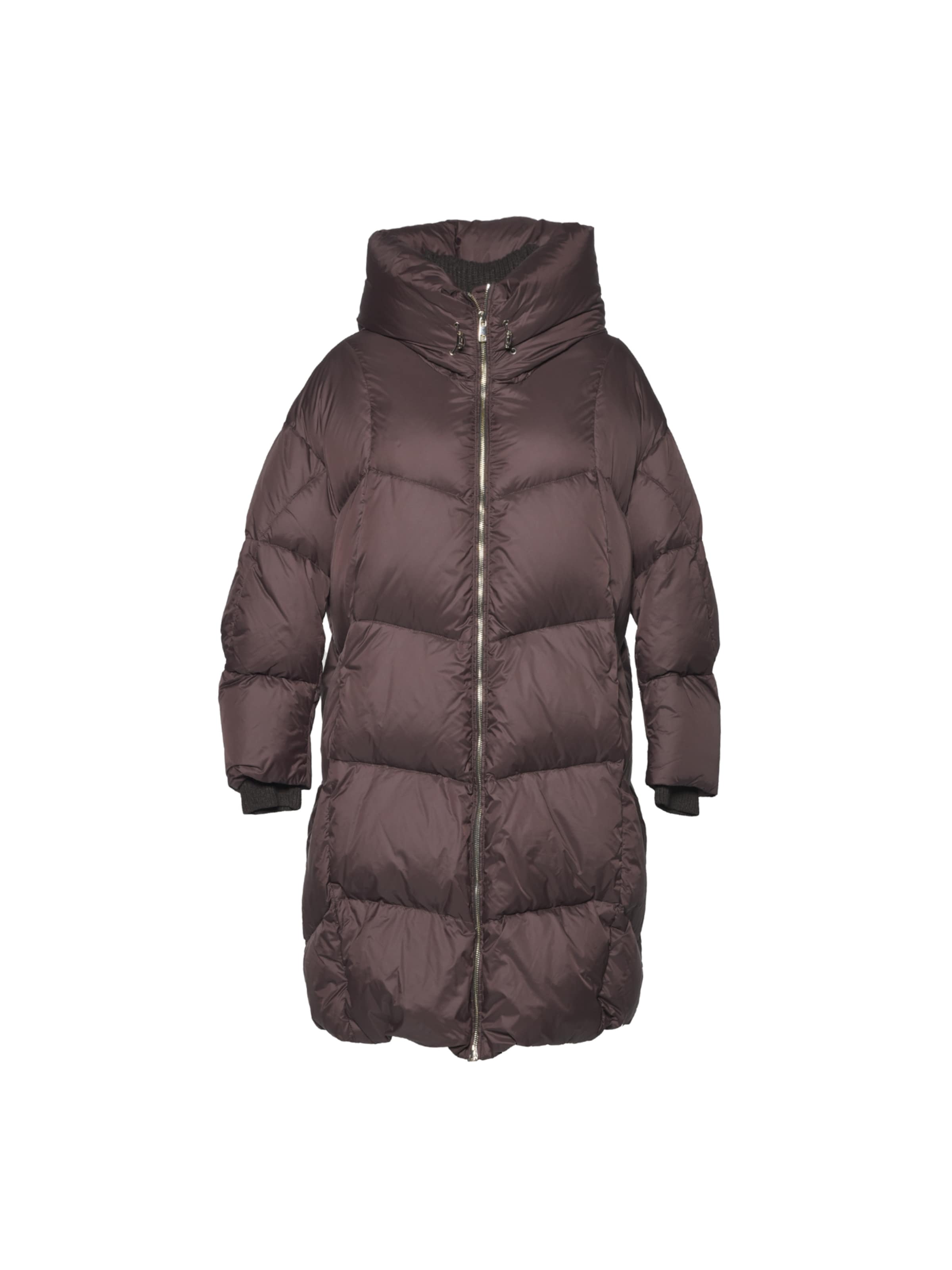 BALDININI Manteau d’hiver en chocolat, Vue avec produit