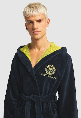 Carlo Colucci Long Bathrobe 'Como' in Blue