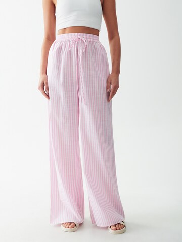 Regular Pantalon 'STRIPE' Calli en rose : devant