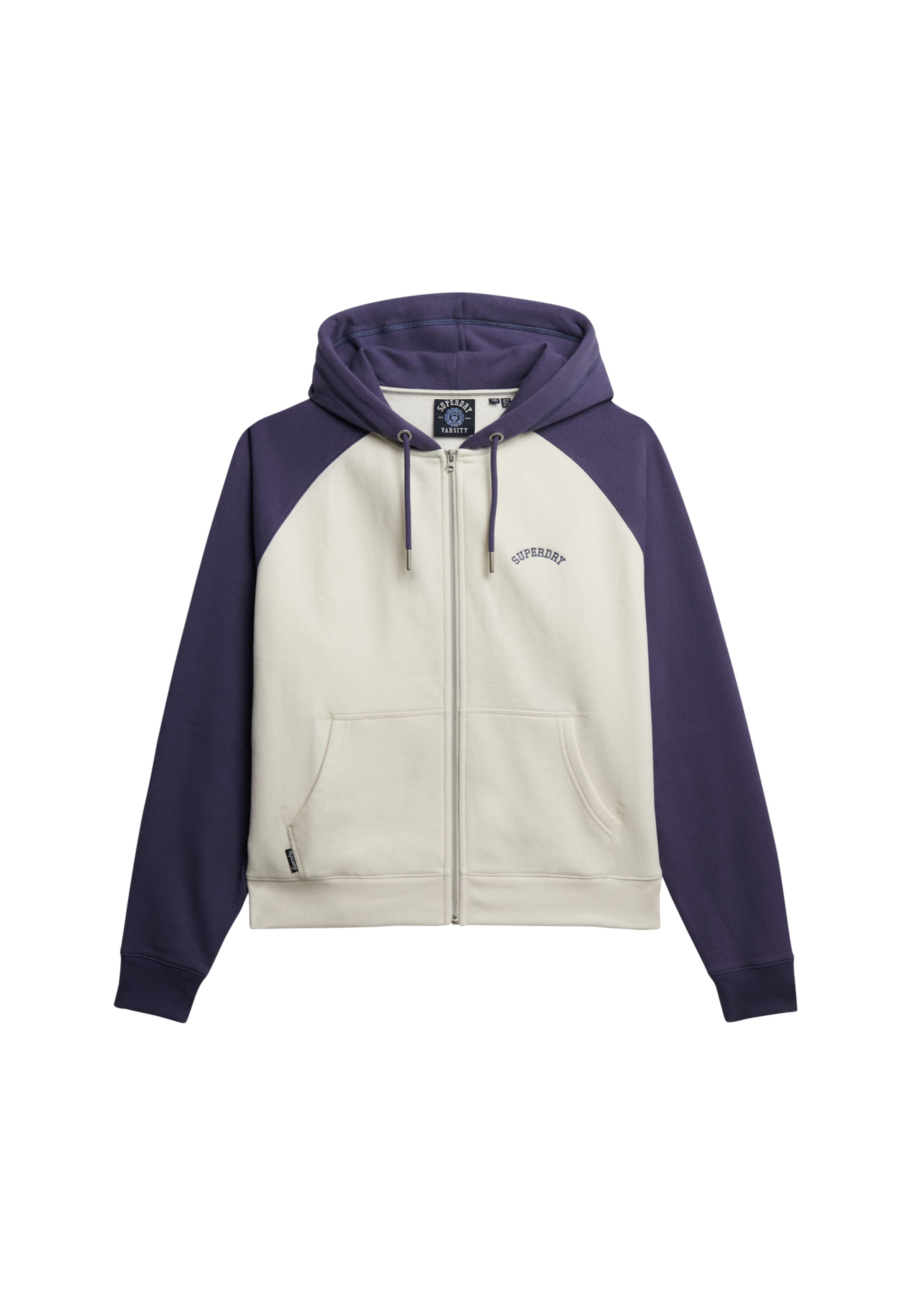 Veste de survêtement Superdry en bleu : devant