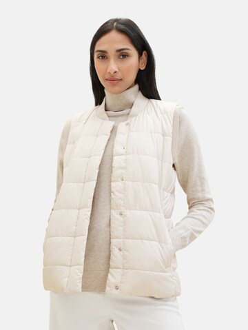 Gilet TOM TAILOR en blanc