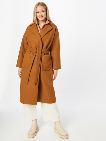 ICHI Between-Seasons Coat 'IHJANNET' in Brown: front