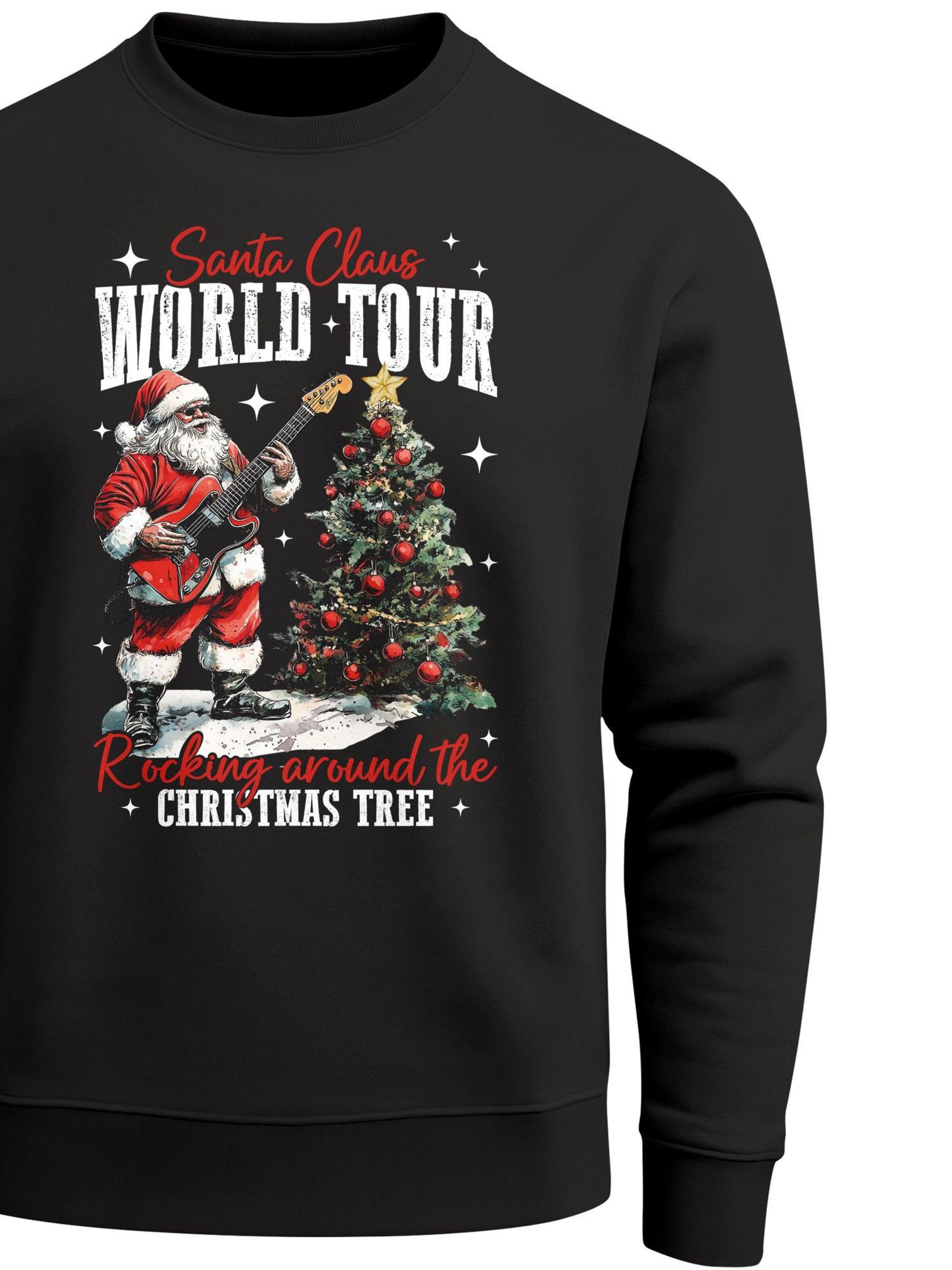 Neverless Sweatshirt 'Santa World Tour' in Black