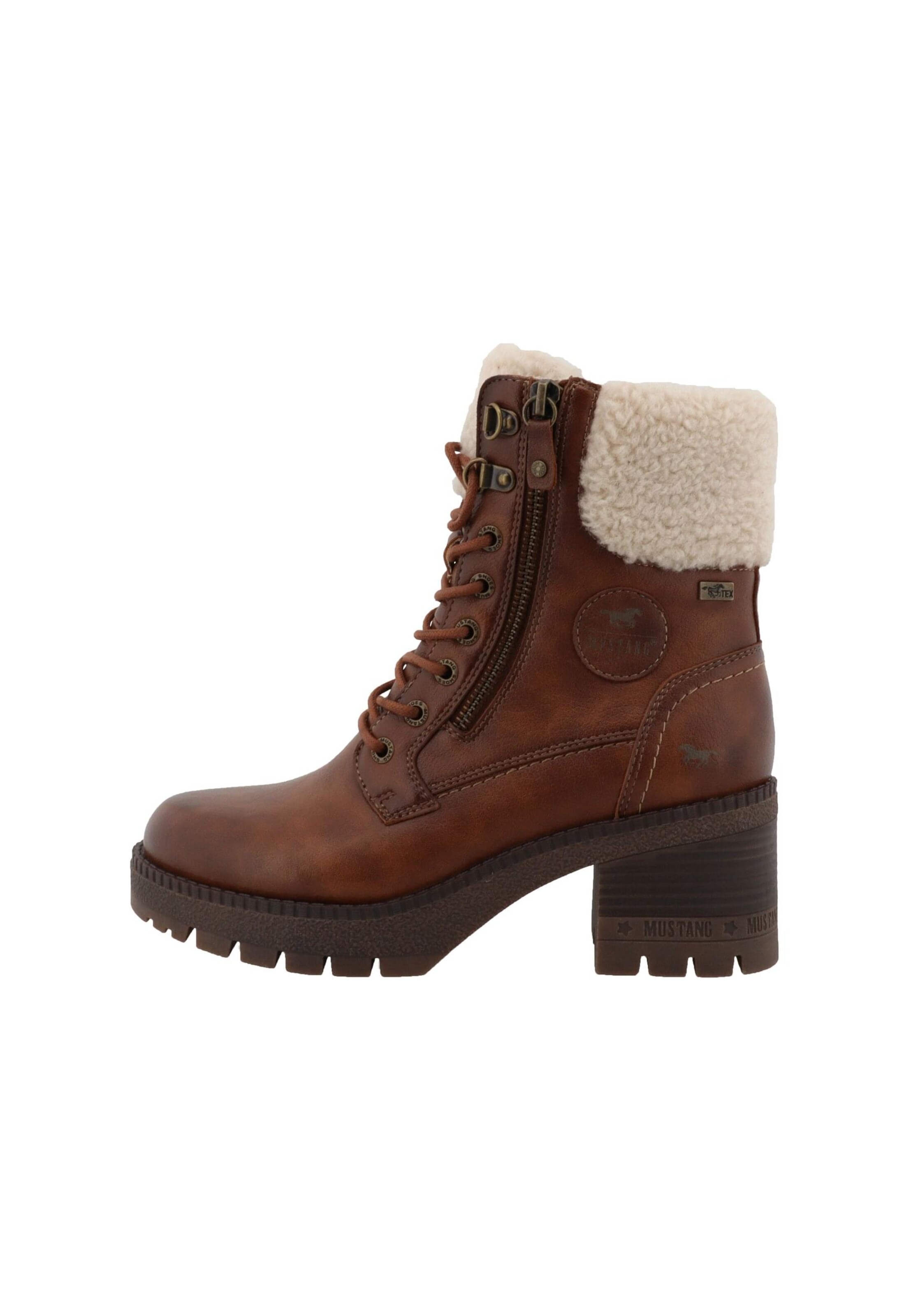 Ghete cu șireturi 'Caro' de la MUSTANG pe maro