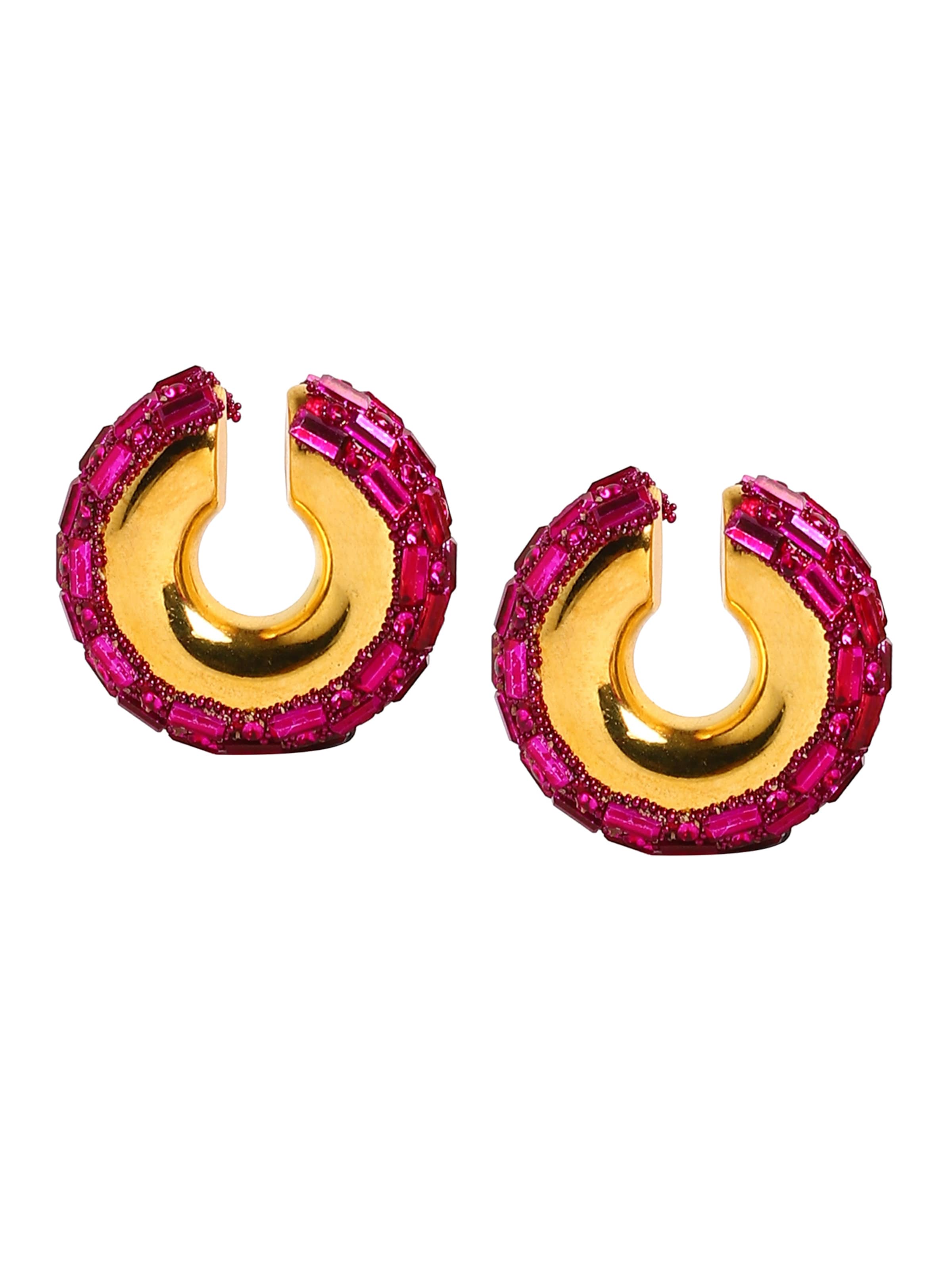 SOHI Kõrvarõngas 'Girja', värv roosa: eest vaates