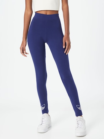 Skinny Leggings de la ADIDAS ORIGINALS pe albastru: față