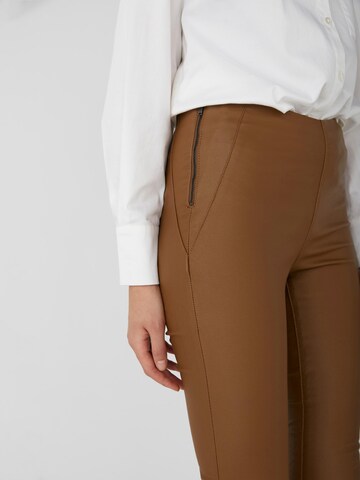 OBJECT Skinny Leggings 'Belle' in Brown