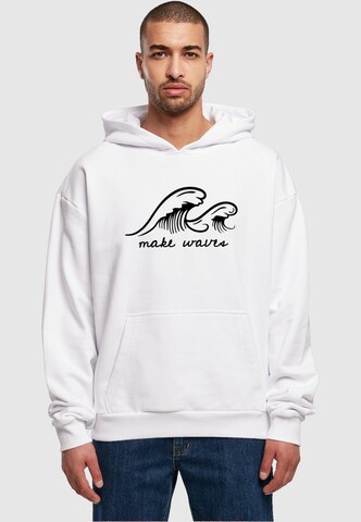 Merchcode Sweatshirt 'Summer - Make Waves' in Weiß: Vorderseite