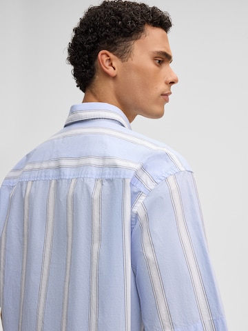 STRELLSON Comfort fit Button Up Shirt 'Nelson' in Blue