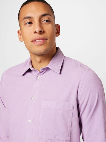 NN07 Regular fit Button Up Shirt 'New Arne' in Purple