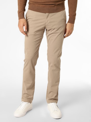 Coupe slim Pantalon chino bugatti en beige : devant