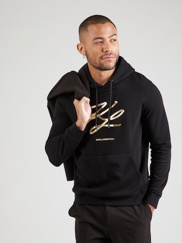 Sweat-shirt Karl Lagerfeld en noir : devant