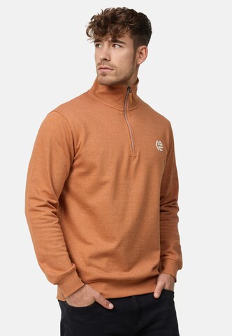 INDICODE JEANS Sweatshirt ' Caspar ' in Braun