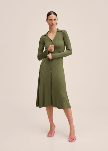 MANGOPletena haljina 'ribbos' - zelena boja