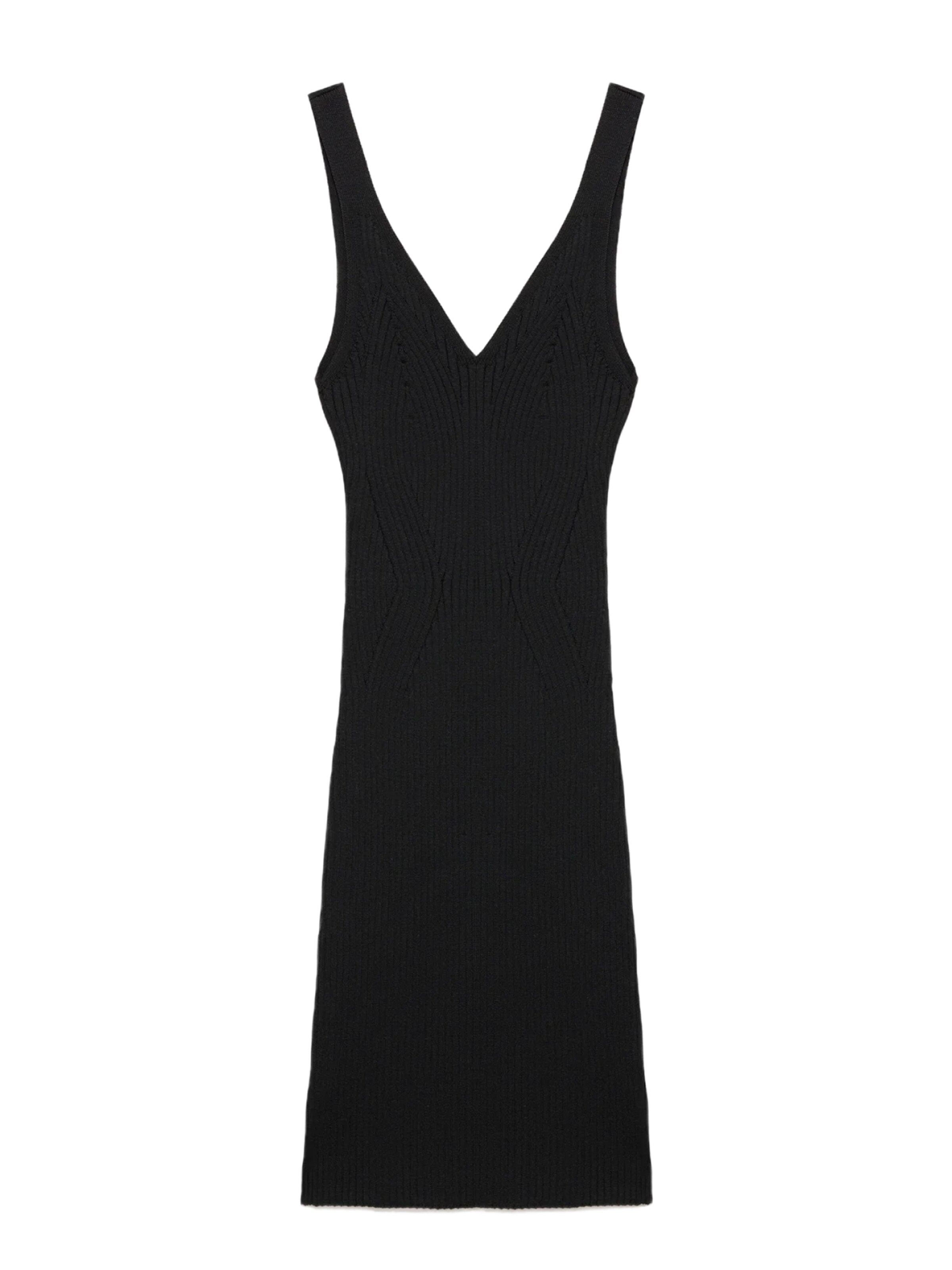 No Matter What Knitted dress in Black: front