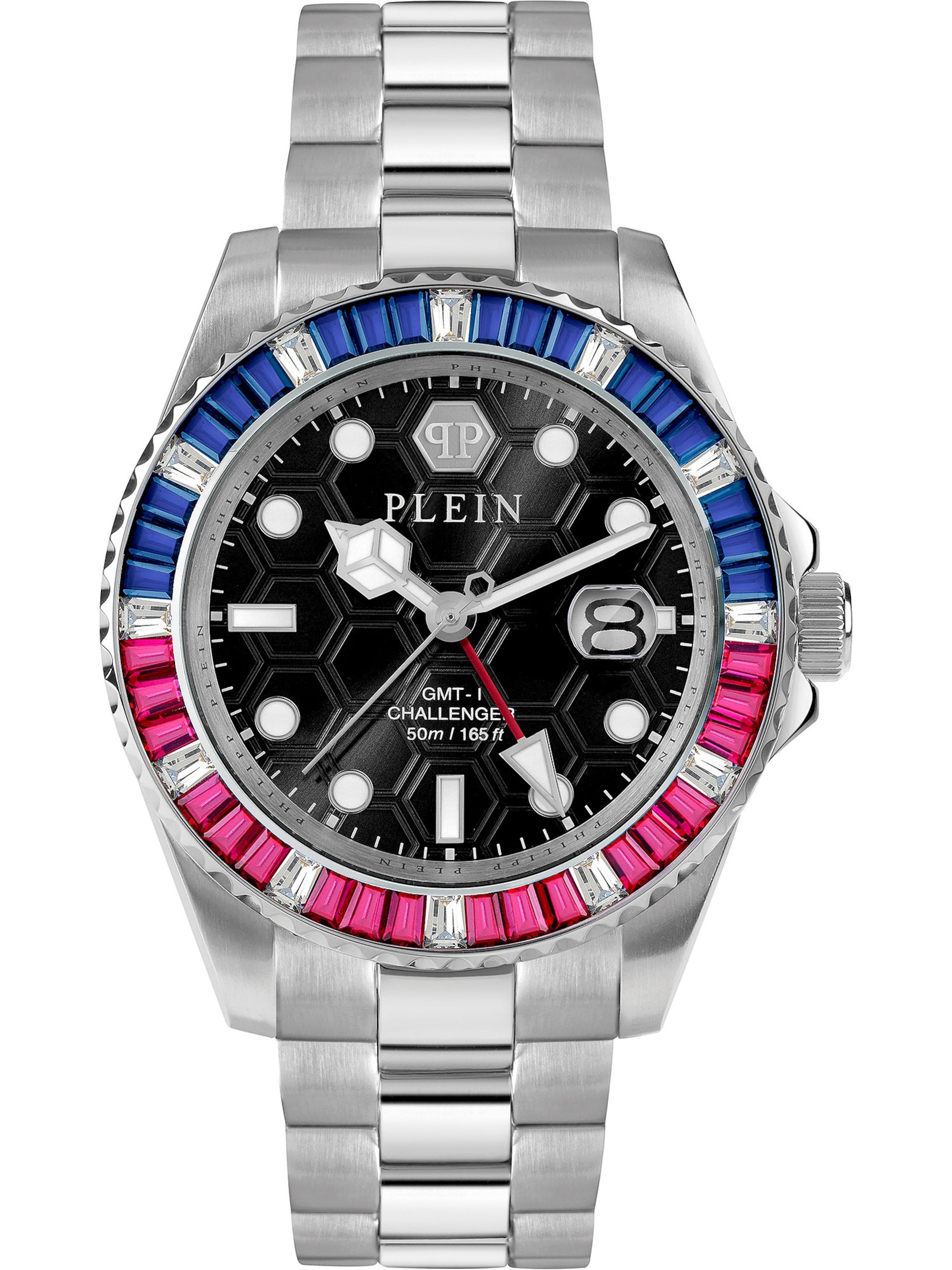 Montre à affichage analogique Philipp Plein en argent : devant