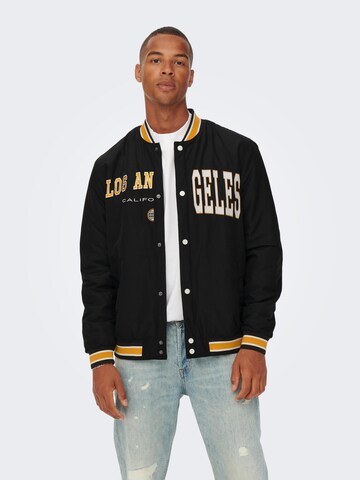 Only & Sons Between-Season Jacket 'Loui' in Black: front