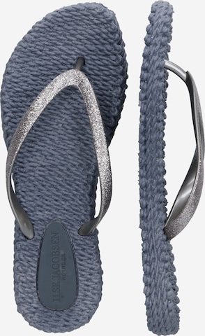 ILSE JACOBSEN T-Bar Sandals 'Cheerful' in Silver