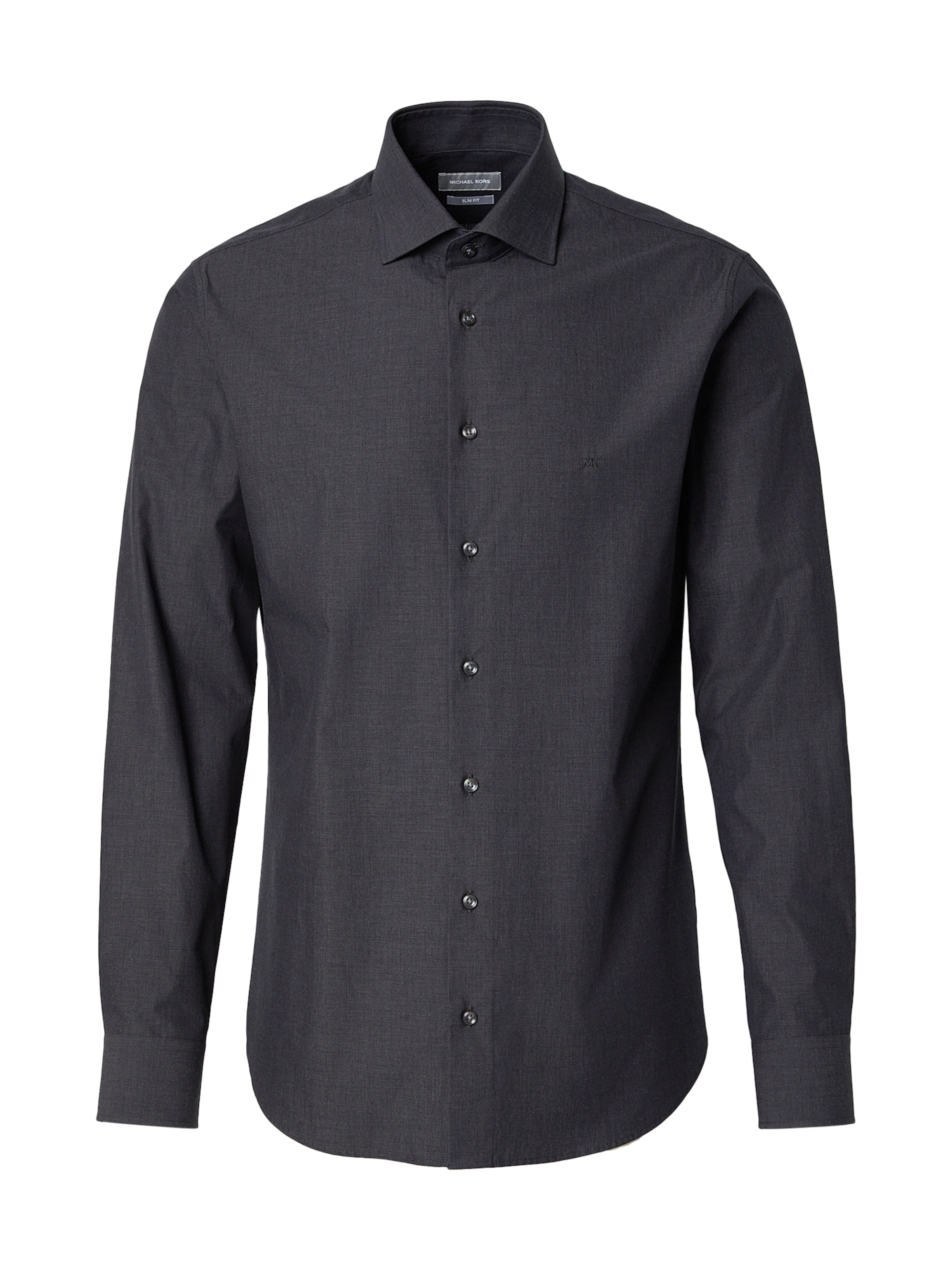 Michael Kors Slim fit Πουκάμισο σε μαύρο: μπροστά