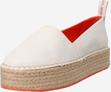 Calvin Klein Jeans Espadrilles in Wit: voorkant