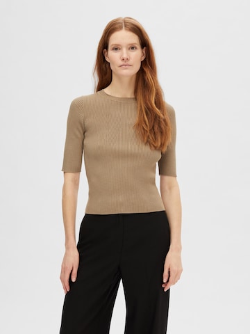 SELECTED FEMME Pullover 'Mala' in Braun: predná strana