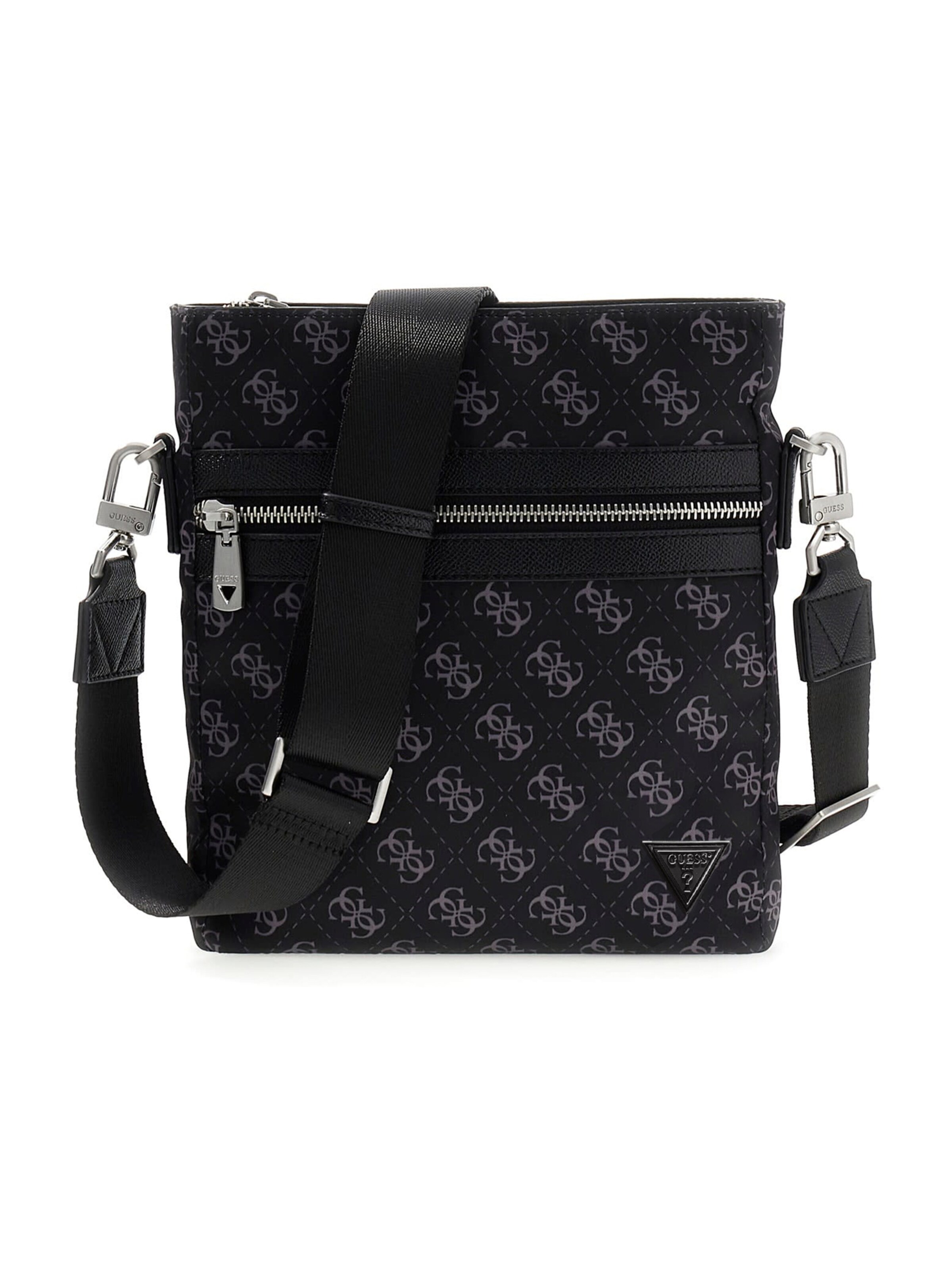 GUESS Axelremsväska 'BERLIN' i svart: framsida