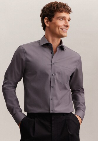 SEIDENSTICKER Regular fit Business Shirt in Grey: front